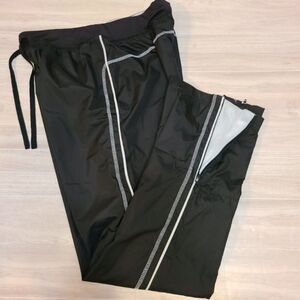 Athletic Works Womens Small Track Pants Grey Mesh Lined Jogger Windbreaker Zip